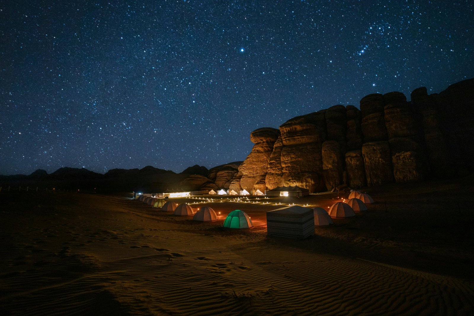 Night safari under the stars in the Serengeti